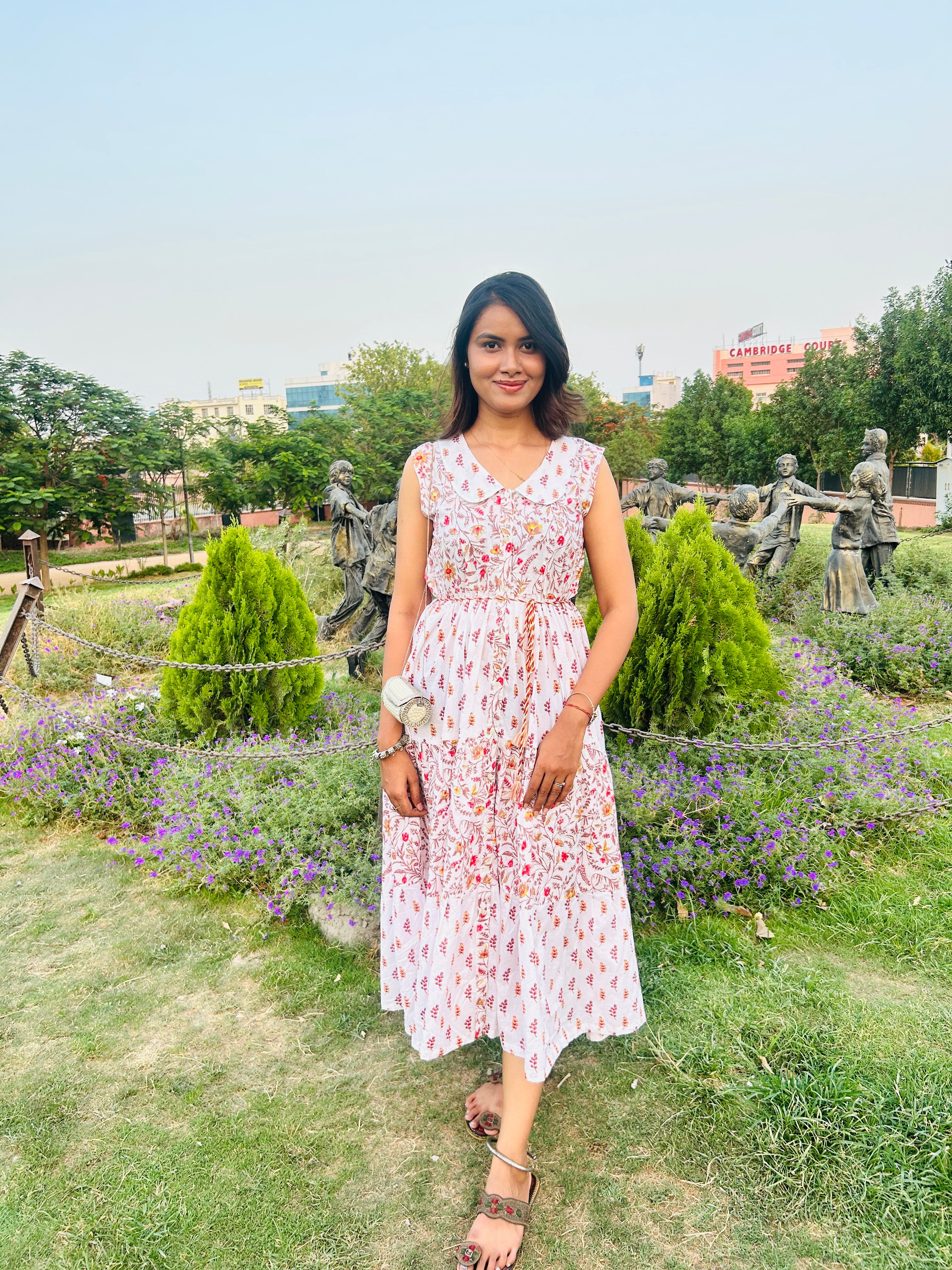 Floral Print Cotton Dress