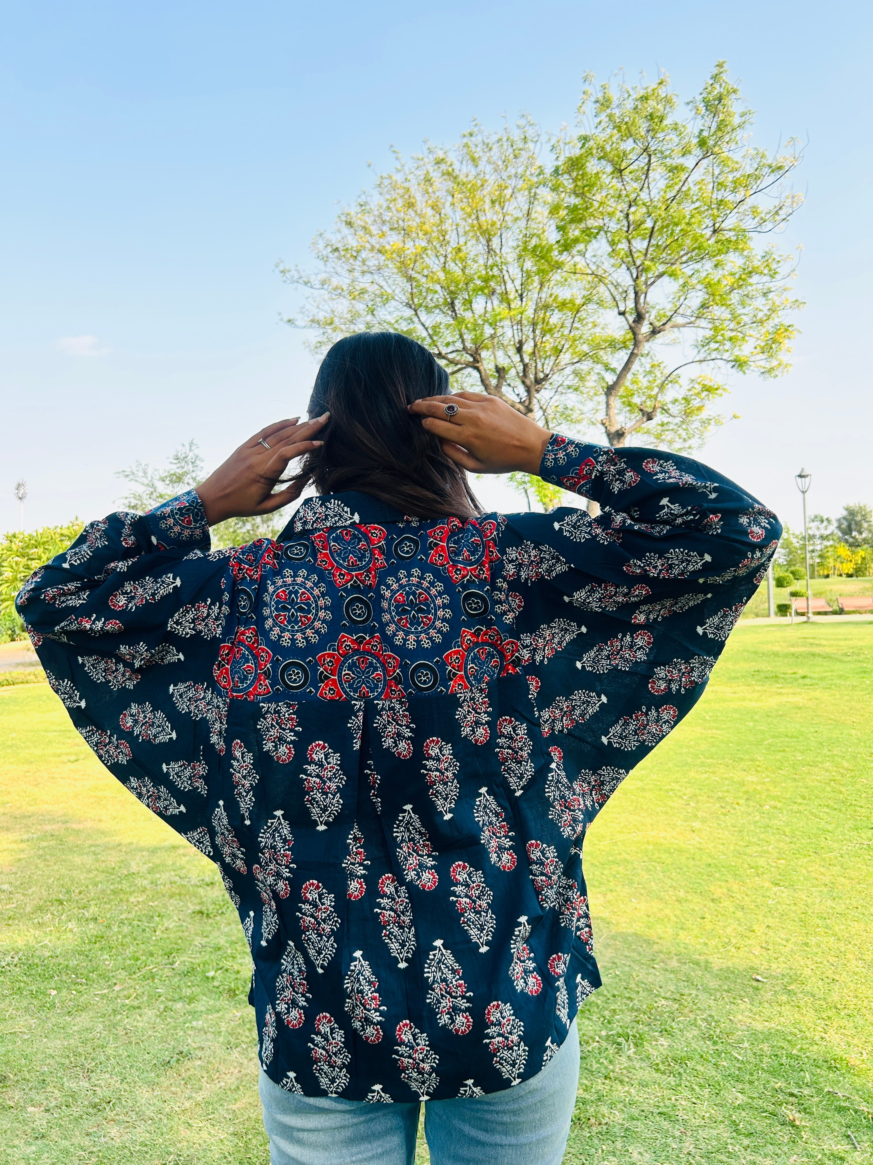 Block print shirt