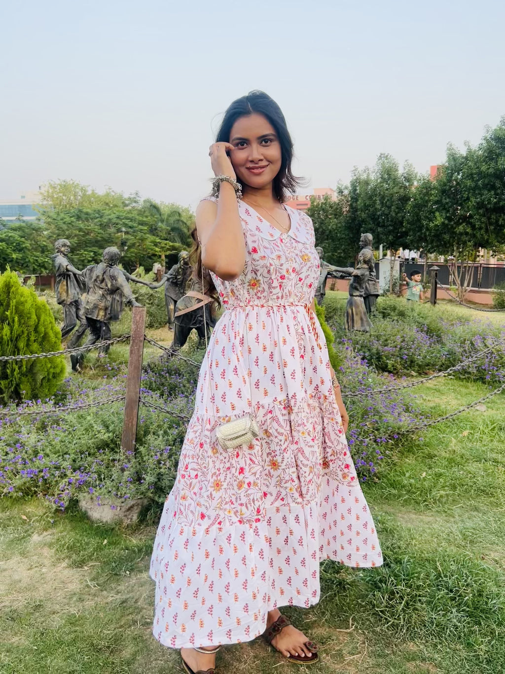 Floral Print Cotton Dress
