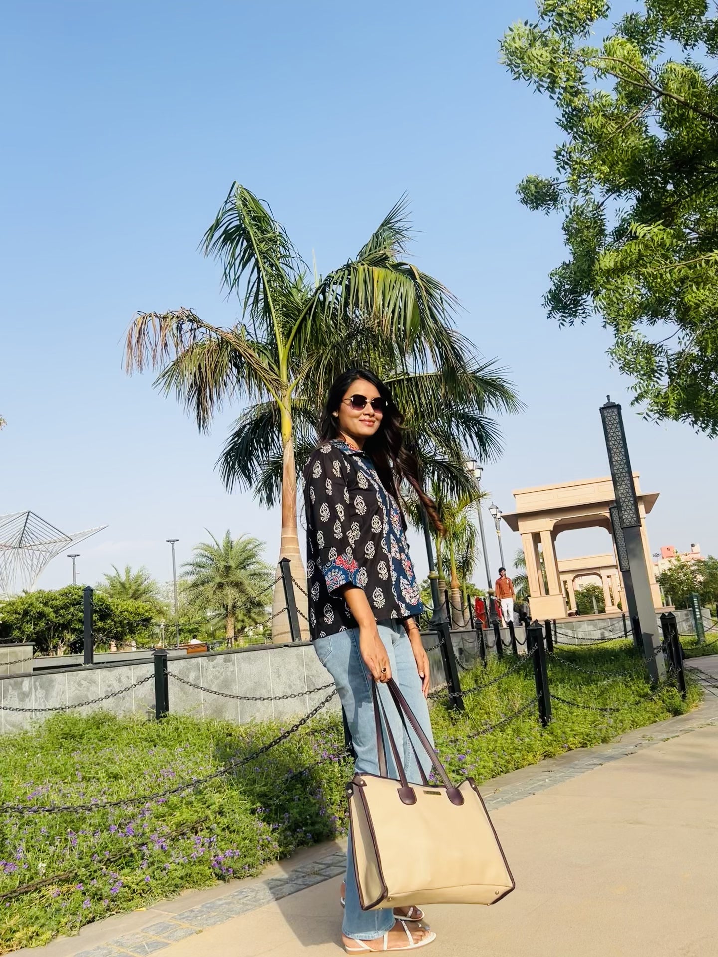 Royal Blue block print shirt